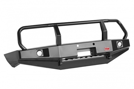 Бампер силовой передний Toyota Land Cruiser 100 до 2002 с доп. фарами и защитной дугой РИФ