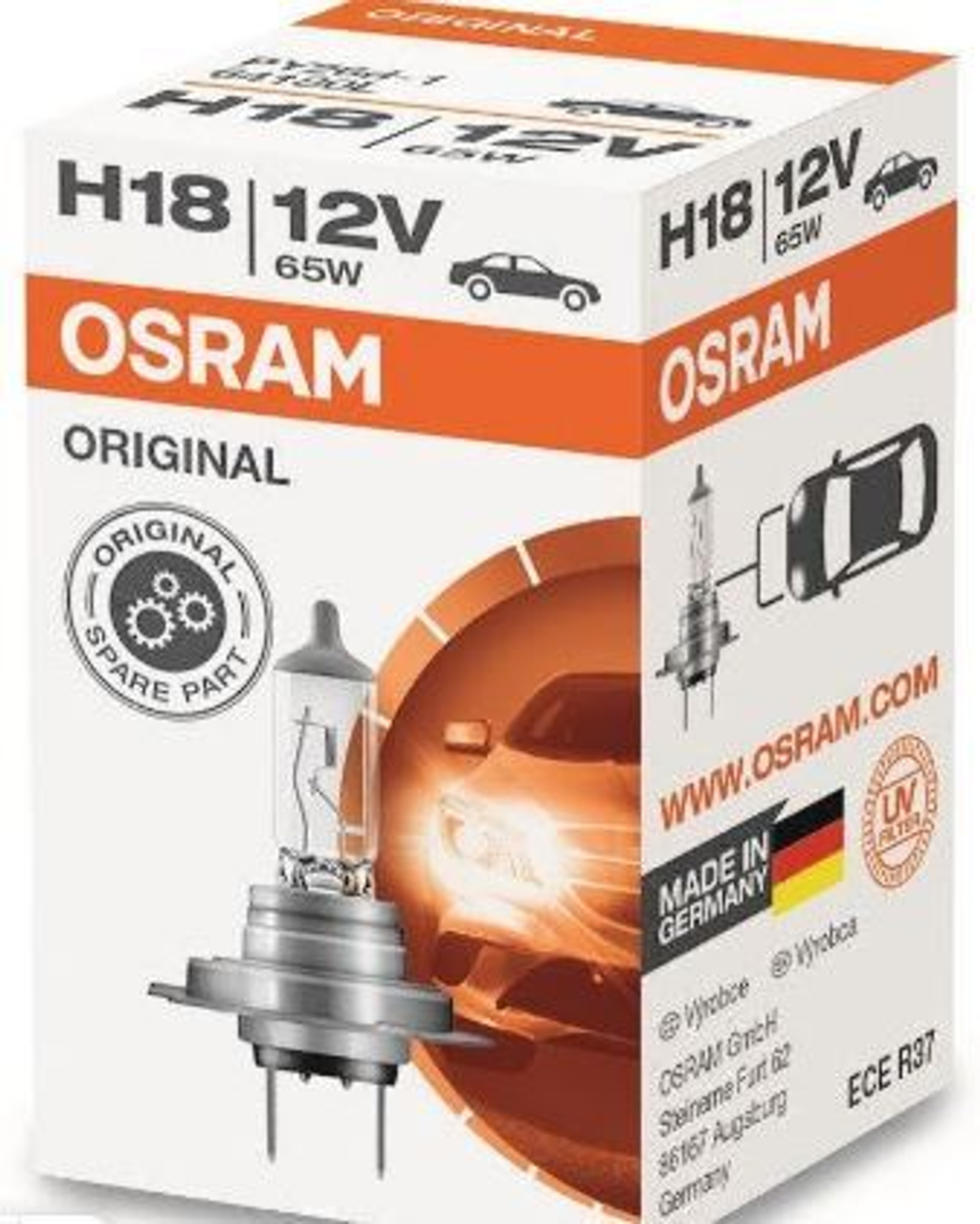 Автолампа H18 12V 65W OSRAM (PY26D-1 K1) (#64180L) ORIGINAL
