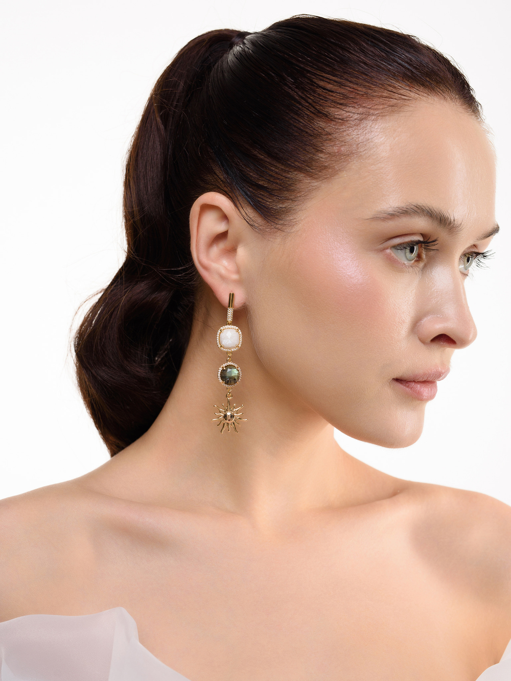 Серьги "Royal sunshine labrador" Gold