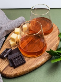 Стаканы для коктейлей, 6 шт. 360 мл., с золотой каймой