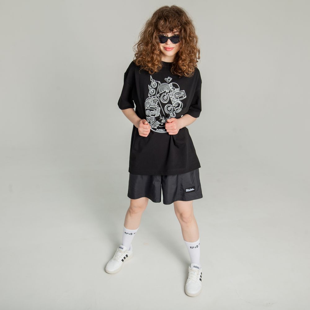 Шорты спортивные "ЧЕРНЫЕ" подростковые