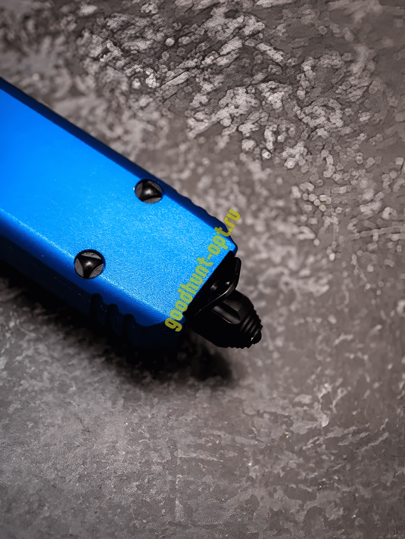 Тактический нож фронтально выкидной автоматический Microtech Синий