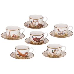 ЧАЙНЫЙ СЕРВИЗ LEFARD "ОХОТА" НА 6 ПЕР. 14 ПР. (КОР=2НАБ.)