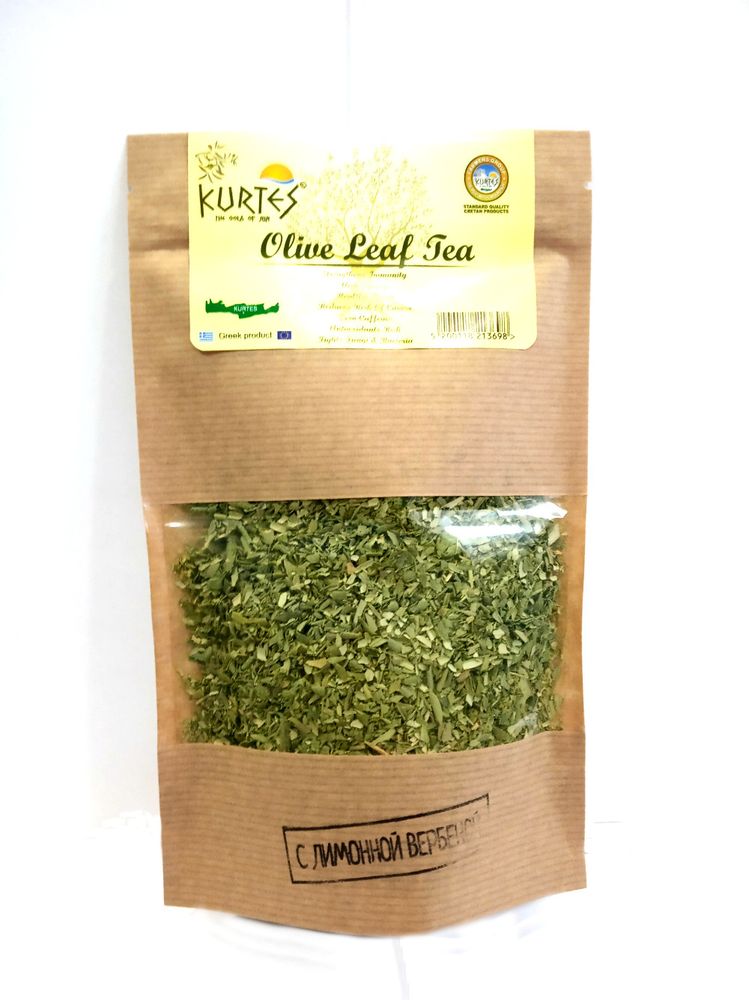 Чайный напиток KURTES из оливковых листьев с лимонной вербеной, 75 гр