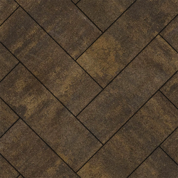 Тротуарная плитка ПРЯМОУГОЛЬНИК 600х200 мм - Листопад Гранит Мокко