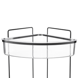 Полка для душа настенная двухъярусная угловая Bergenson Bjorn Siv черная