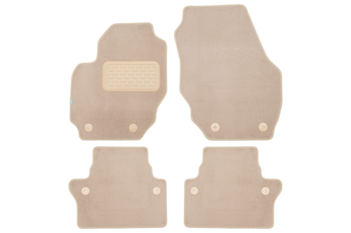 Коврики в салон для VOLVO XC70 АКПП 2007-2013, 2013-2016, внедорожник , 4 шт. (текстиль, бежевые) KLEVER04500822112KH