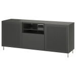 Тумба под ТВ с ящиками - IKEA BESTÅ/BESTA/БЕСТО ИКЕА, 42х74х180 см, серый