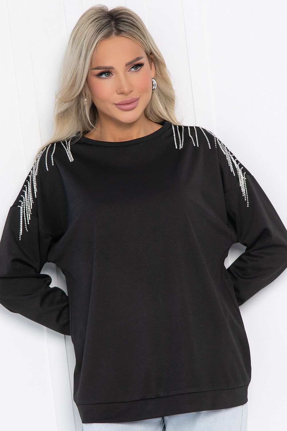 Свитшот Луана (черный) Б12737-5М LT Collection