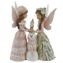 GAEM Фигурка декоративная "Феи и снеговик", L7,5 W3 H10 см