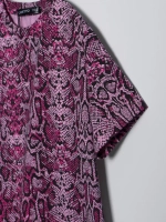 Футболка для девочки оверсайз, принт питон