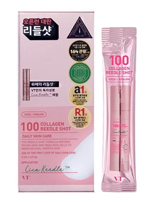 [VT Cosmetics] Collagen Reedle Shot 100 - Бустер-сыворотка с микроиглами и коллагеном 100, 2 мл
