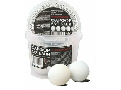 Камни для бани, Фарфор "Императорский"(шары керамические;3,3 кг),ведро