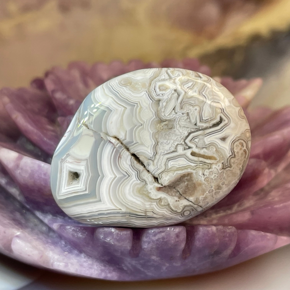 62656 Агат крейзи галтовка плашка