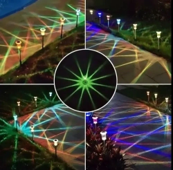 Светильник на солнечной батарее уличный 6 шт , РАЗНОЦВЕТНЫЙ