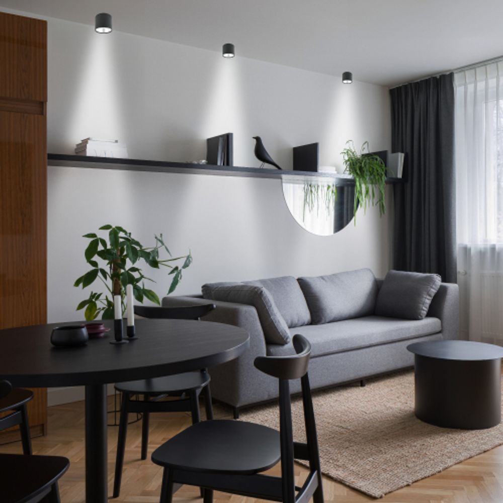 OL8 GX53 BK/SL Подсветка ЭРА Накладной под лампу Gx53, алюминий, цвет черный+серебро