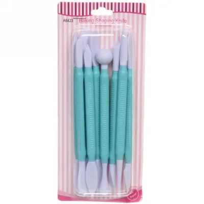 Инструменты для украшения тортов в наборе 9шт однотонные