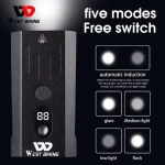 Фонарь велосипедный, передний West Biking YP0701315 (аккум. 4000 mAh, USB)