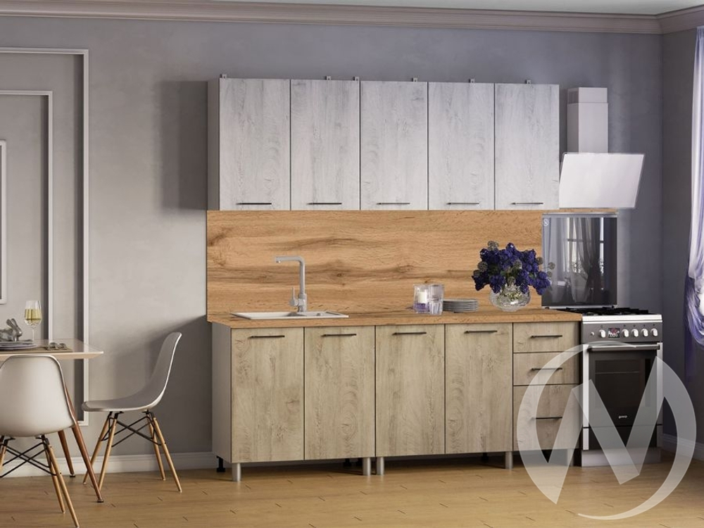 Кухня Одри 2.0м 26мм дуб вотан