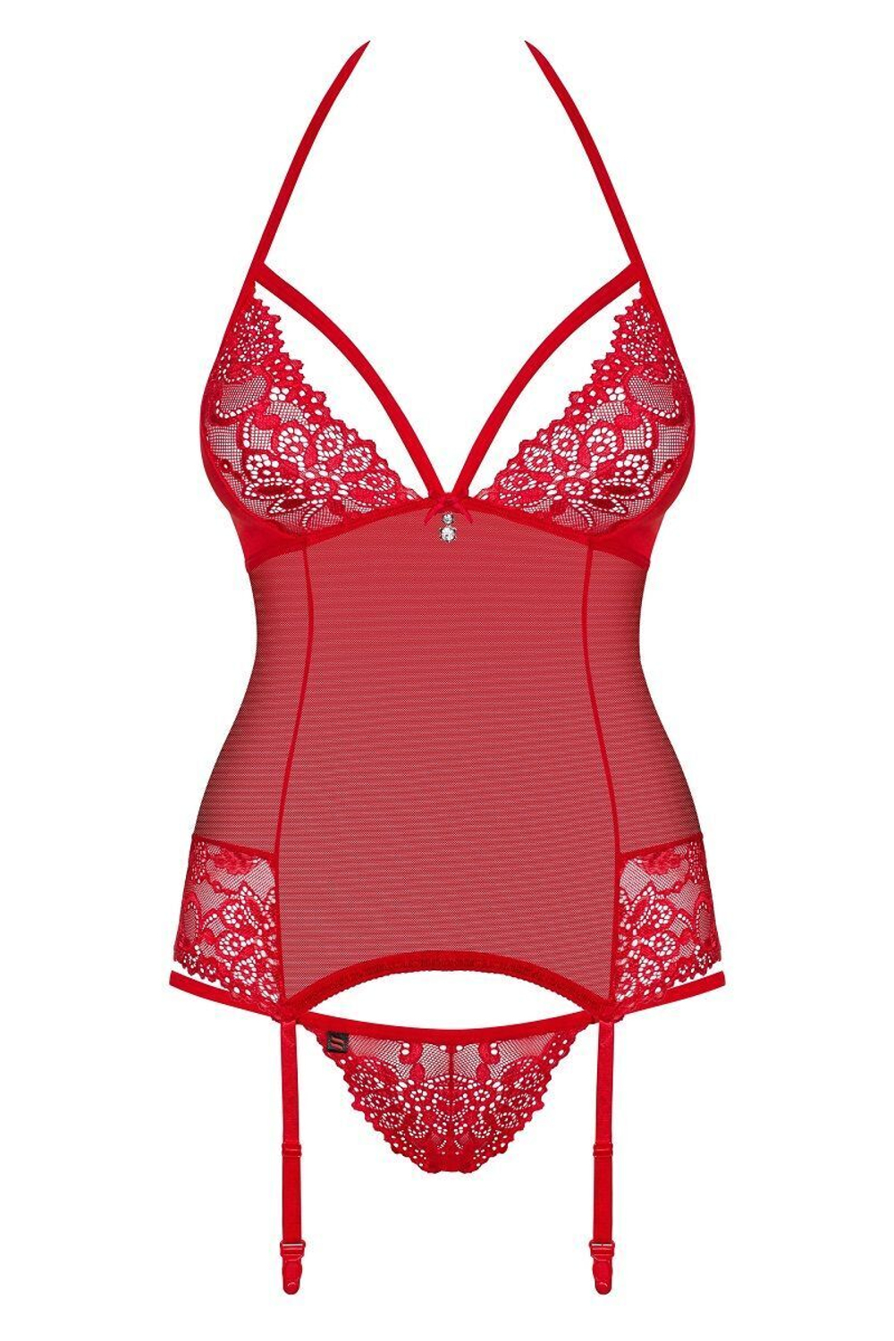 Сексуальный корсаж с кружевами (Размер: L-XL) (Цвет: черный)