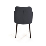 Стул с подлокотниками Hunt ромб, бархат 03 / чёрный конус