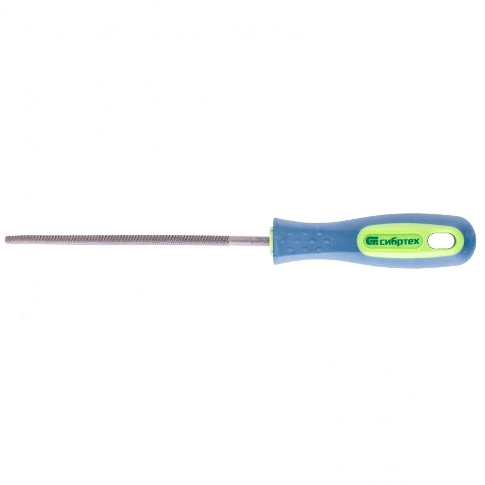 Напильник, 150 мм, круглый, двухкомпонентная рукоятка, №2// Сибртех