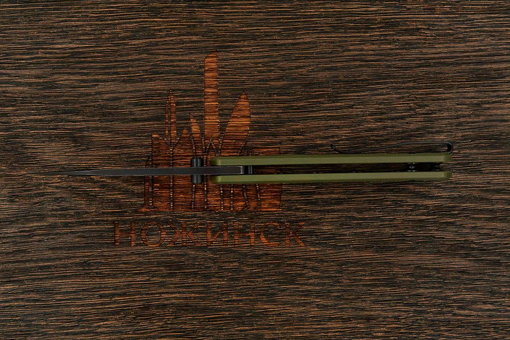 Нож складной QSP Canary Folder, клинок 72мм, сталь Sandvik 14C28N, рукоять G10 зелёный