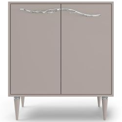 Комод Арт Колор matte Классик Сильвер с 2 полками Серый агат матовый