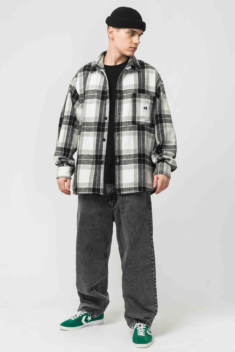 Рубашка Codered Harbor Wide Молочный/Черный/Серый