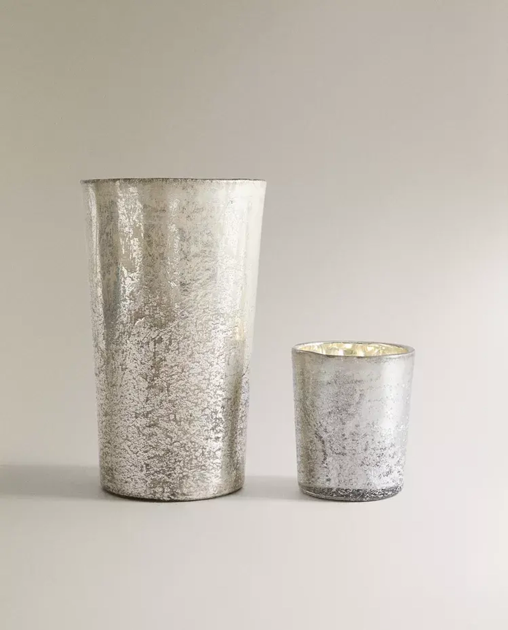 ZARA HOME ХРУСТАЛЬНАЯ ВАЗА, СЕРЕБРО