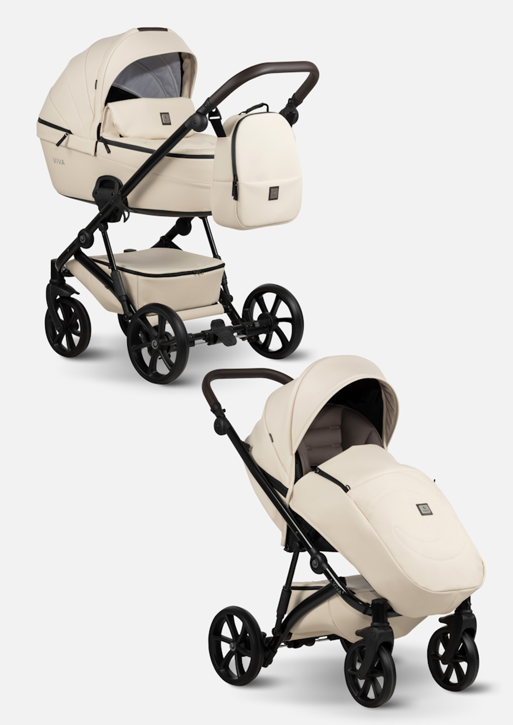 Tutis Коляска 2 в 1 VIVA 5+ Leather Vanilla