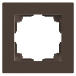 Рамка для розеток и выключателей Intro Accent 6-501-08 на 1 пост, СУ, бронза | Intro
