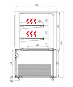 Тепловая витрина CARBOMA COSMO KC78-110 SH 0,9-1