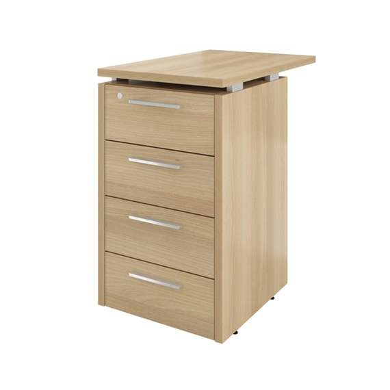 Тумба приставная  ДБ38.С (4 ящика с змамком) 450х700х750