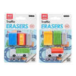 Ластик Qihao, фигурный, разборный, серия "Traffic", объемный цветной корпус в виде машинок