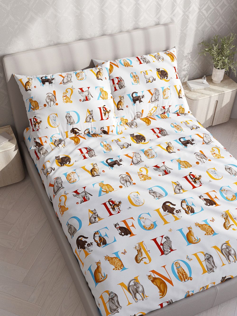 Простынь поплин Сказка "ABC" 150x215 см