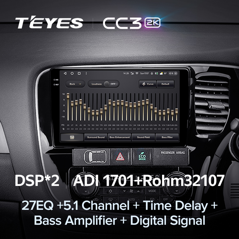 Teyes CC3 2K 10,2"для Mitsubishi Outlander 2018-2021 (прав)