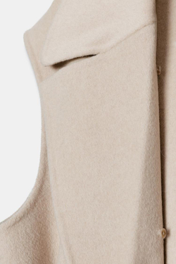 ZARA ЖИЛЕТ С ВОРОТНИКОМ ИЗ ИСКУССТВЕННОГО МЕХА — ZW COLLECTION, ЭКРЮ