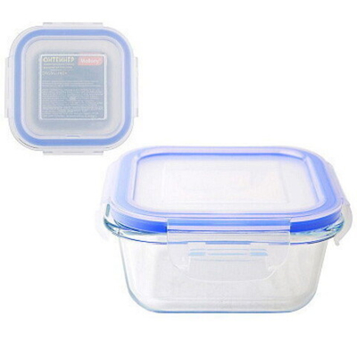 Контейнер 500мл из жаропрочного стекла с крышкой CRISTALLINO