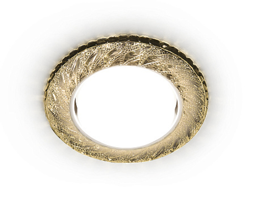 Встраиваемый точечный светильник со светодиодной лентой G303 CL/WW хром/прозрачный GX53+3W(LED WARM)