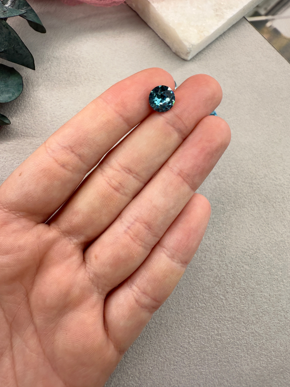 Шатон Chatone 8 мм (ss39), Dark aquamarine