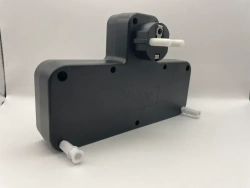 Разветвитель 3 розетки черный, 2 USB, 1 Type-c