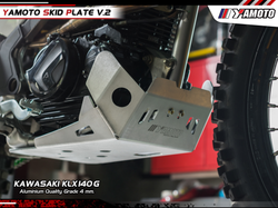 Yamoto Skid Plate for Kawasaki KLX125-140-150. Aluminium. V2.4