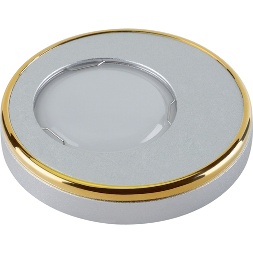 DLS-V104 GU5.3 SAND SILVER+GOLD Светильник декоративный встраиваемый ТМ Fametto, серия Vernissage. Без лампы, цоколь GU5.3. Металл, цвет матовое с