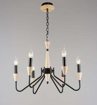 7050/6 BK+WOOD (1) Люстра RL