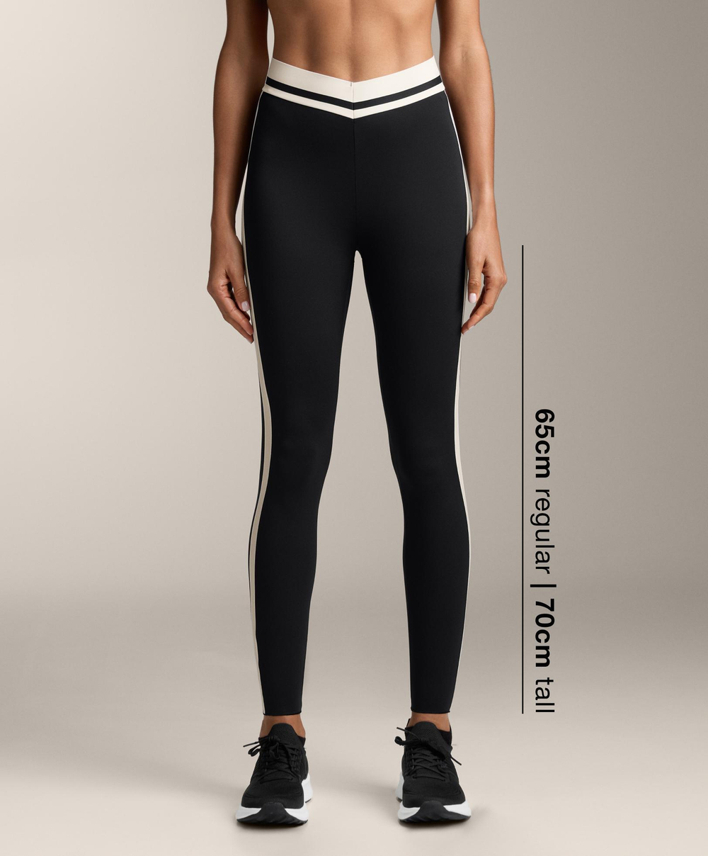 OYSHO Легинсы Perfect-adapt длиной до щиколотки с высокой посадкой и боковым вырезом, черный