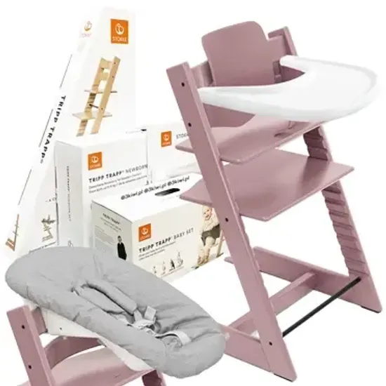Стульчик для кормления STOKKE Tripp Trapp комплект 4 в 1 (Heather Mauve)