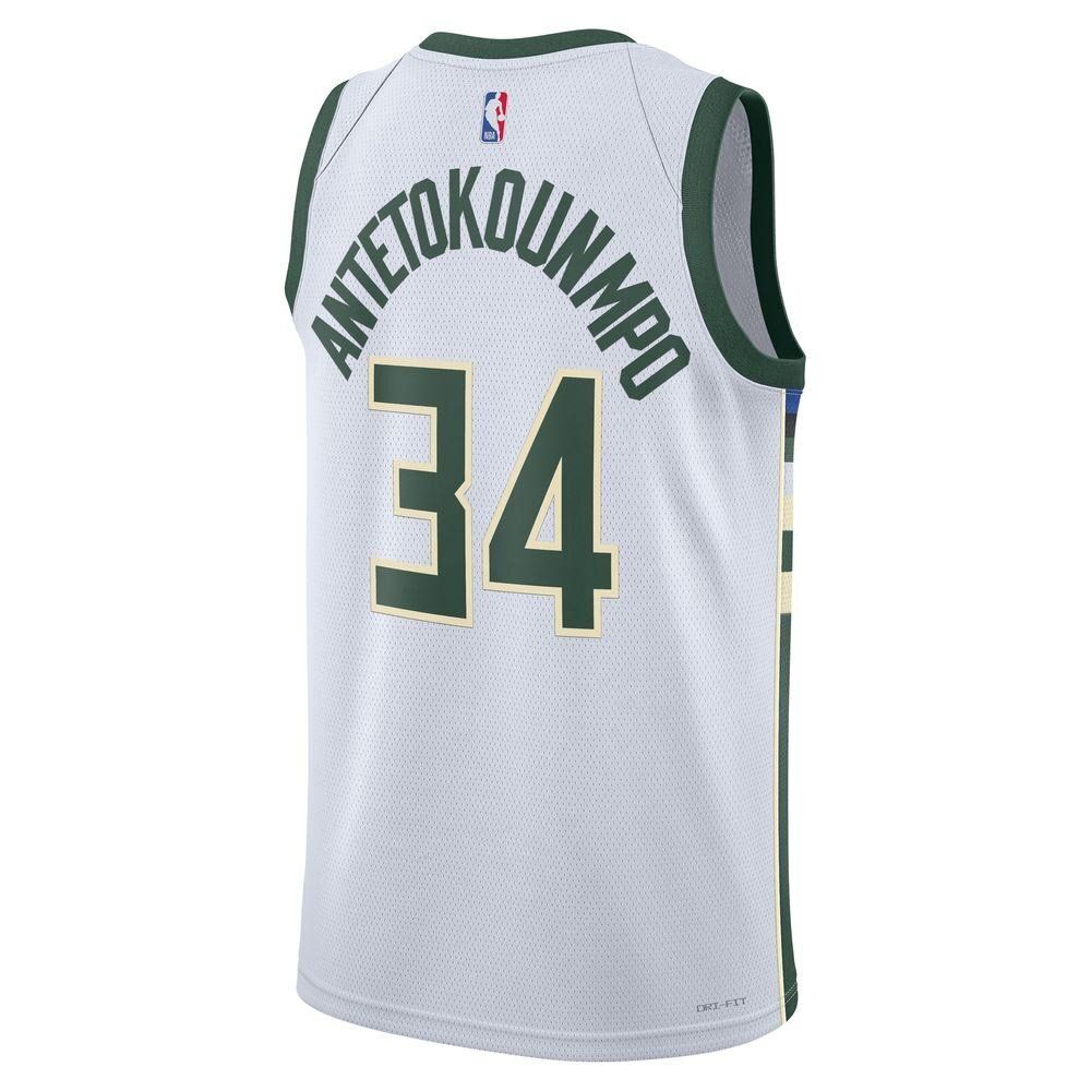 Баскетбольная джерси Nike Dri-FIT NBA Swingman Jersey Milwaukee Bucks Association Edition 2022/23 - Giannis Antetokounmpo