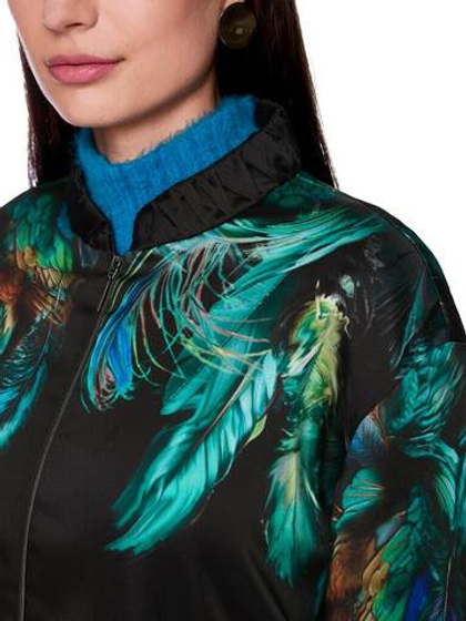 Marc Cain Бомбер из атласной ткани с воротником-стойкой