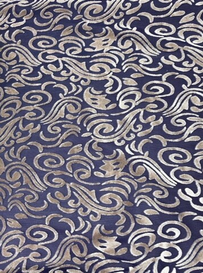 Панбархат стрейч, 90 гр/м2, ПЭ - 95%, Эластан - 5%, ш. 150 см, т.синий/бежевый, под заказ